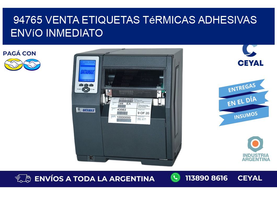 94765 venta etiquetas térmicas adhesivas envío inmediato