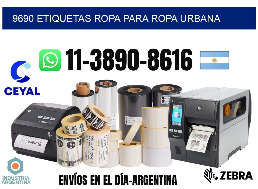 9690 Etiquetas ropa para ropa urbana