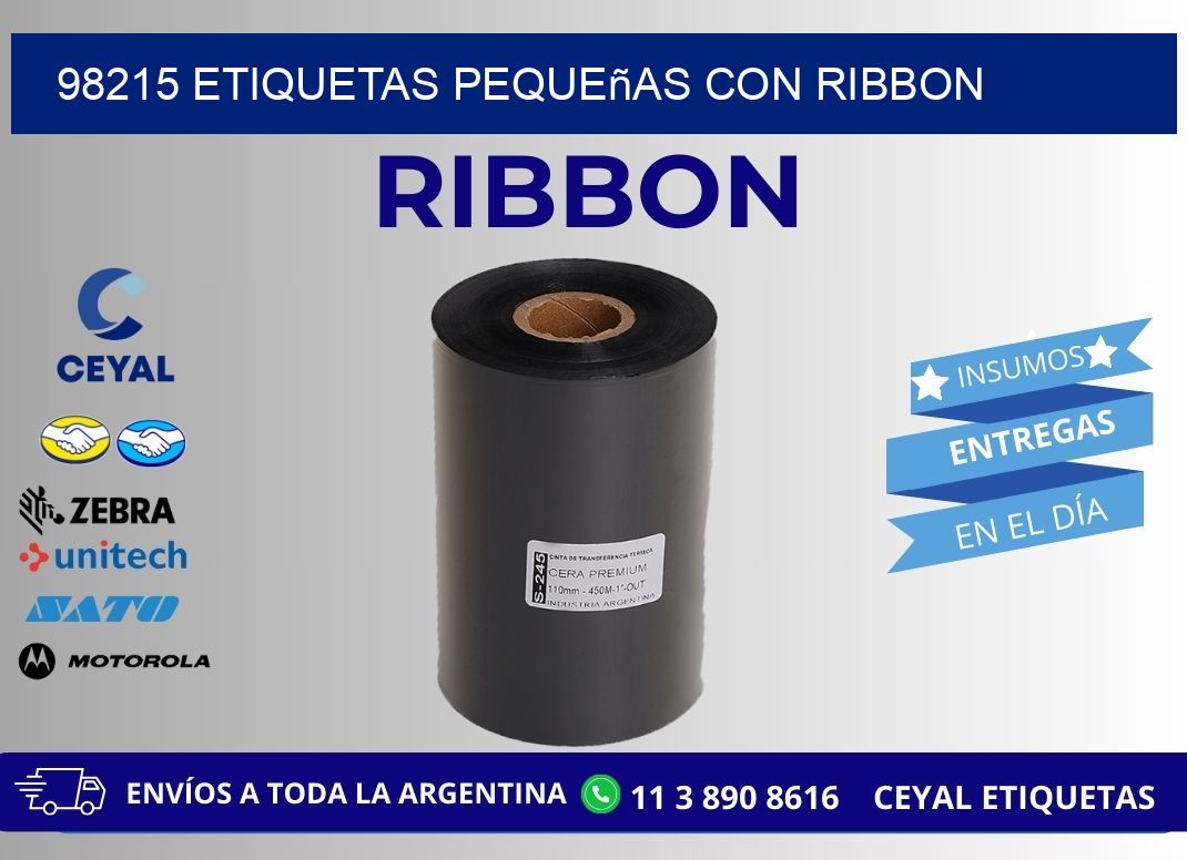 98215 etiquetas pequeñas con ribbon