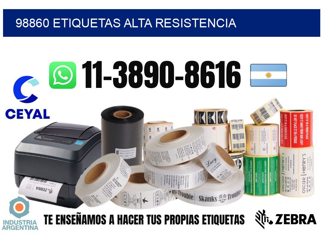 98860 etiquetas alta resistencia