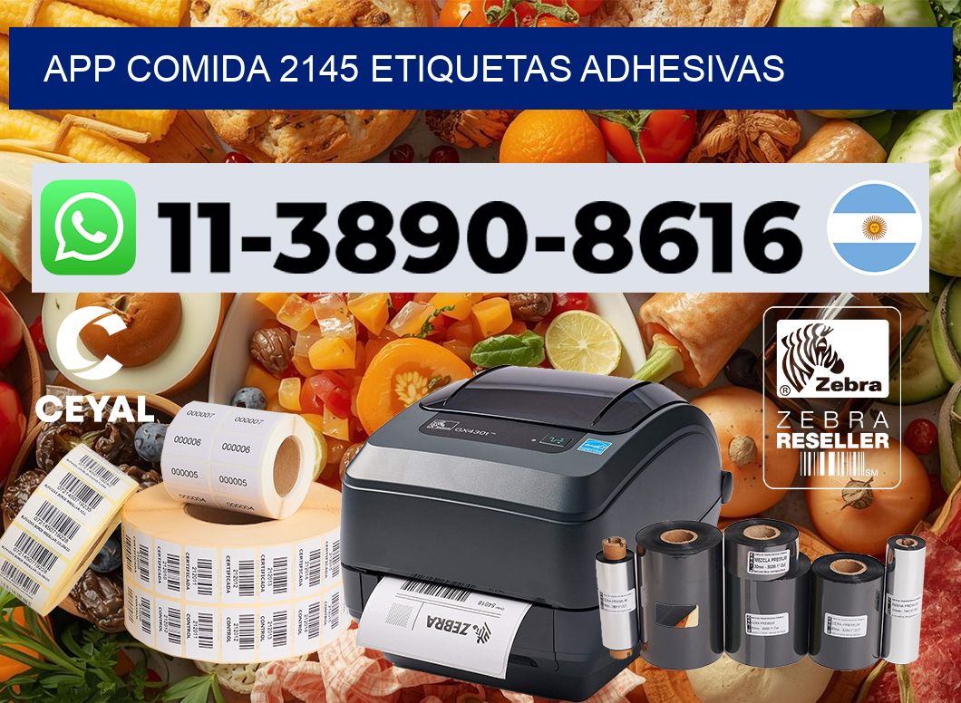 App comida 2145 etiquetas adhesivas
