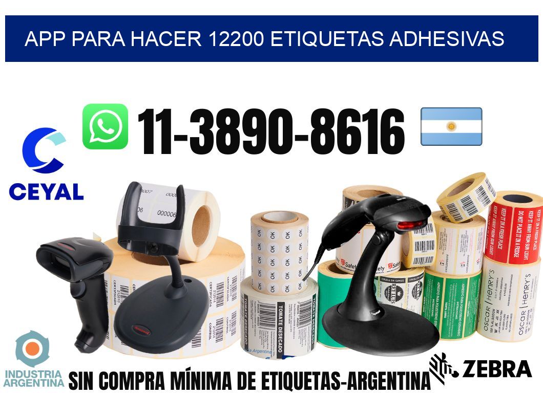 App para hacer 12200 etiquetas adhesivas