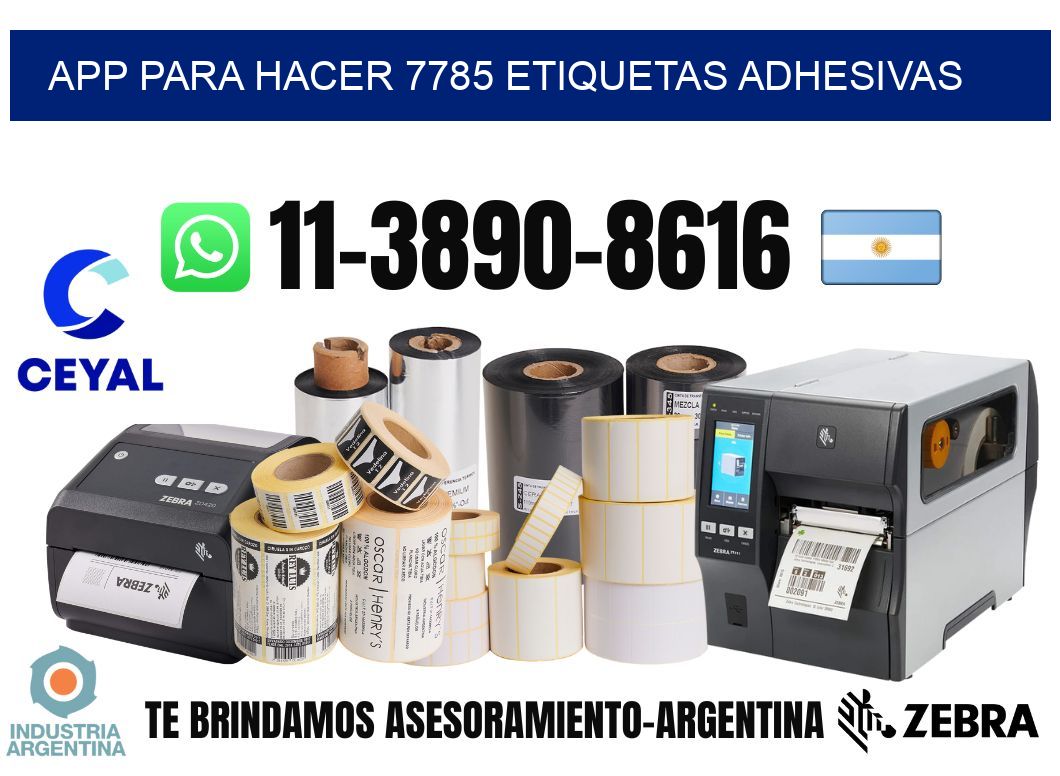 App para hacer 7785 etiquetas adhesivas