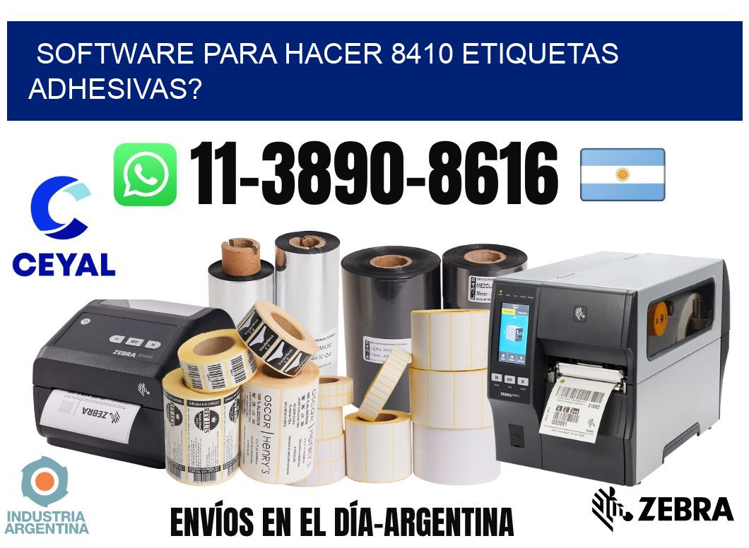 Software para hacer 8410 etiquetas adhesivas?