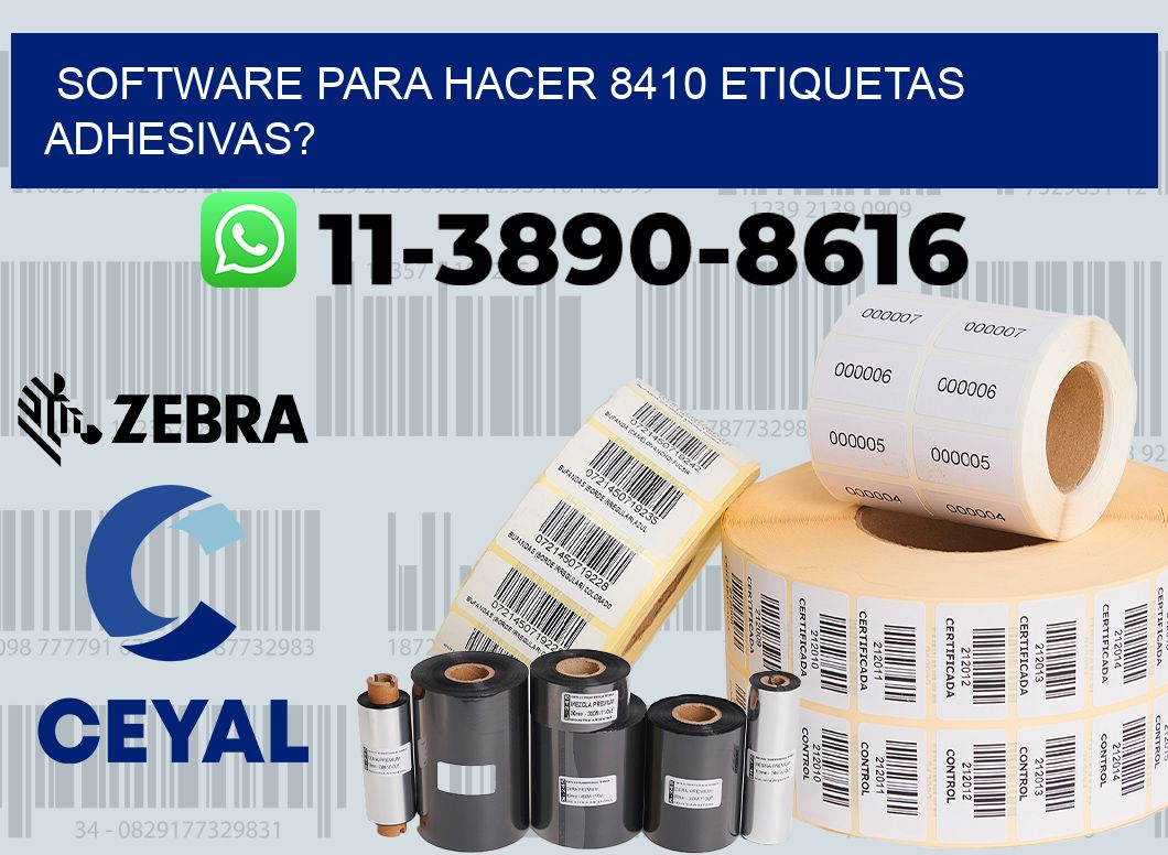 Software para hacer 8410 etiquetas adhesivas?