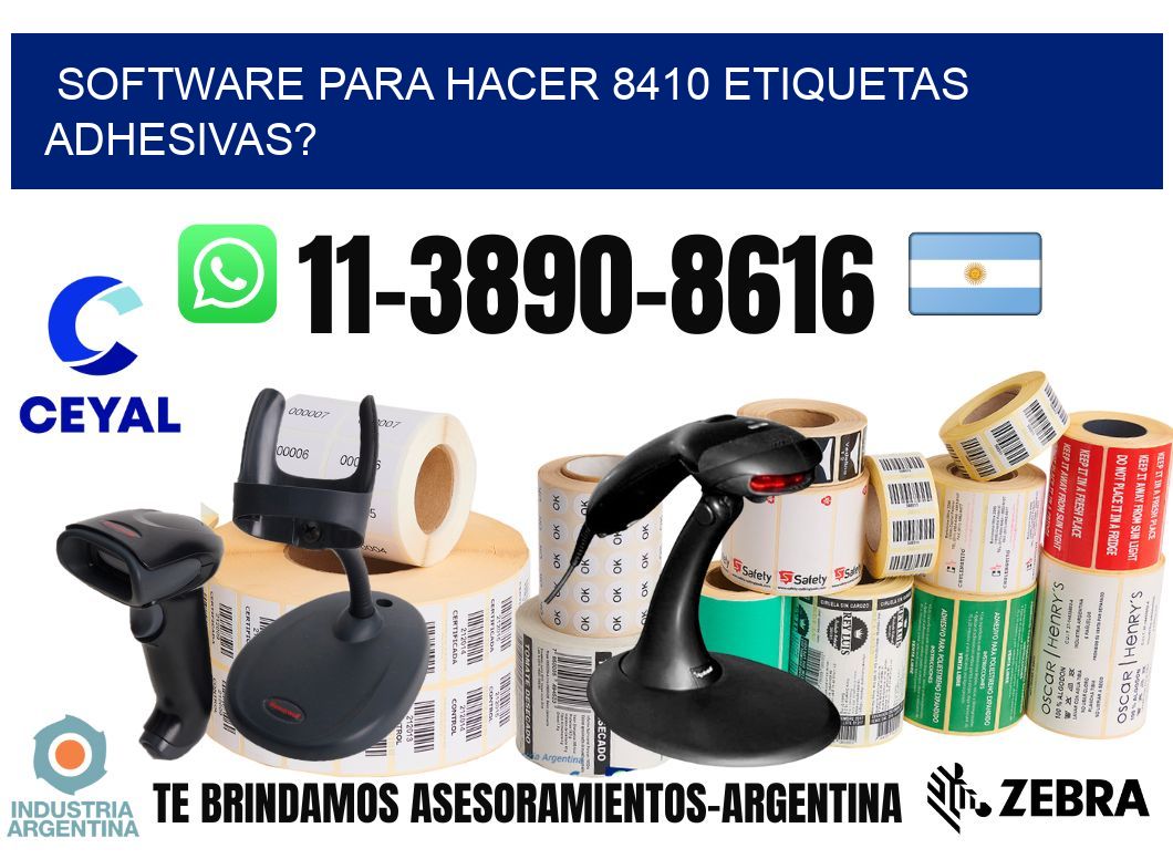 Software para hacer 8410 etiquetas adhesivas?