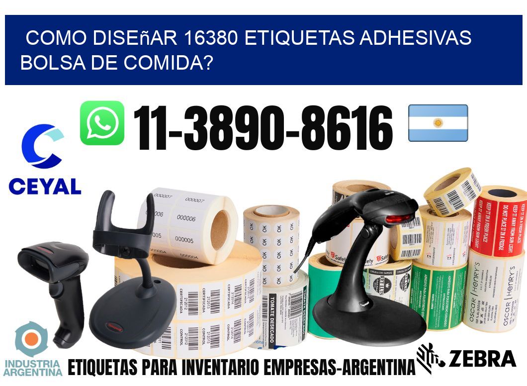 como diseñar 16380 etiquetas adhesivas bolsa de comida?