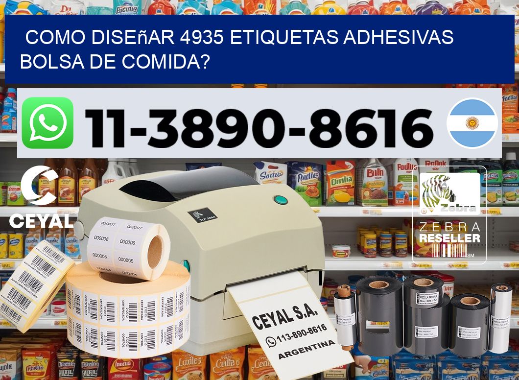 como diseñar 4935 etiquetas adhesivas bolsa de comida?