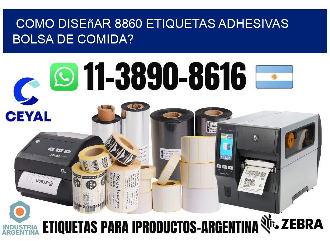 como diseñar 8860 etiquetas adhesivas bolsa de comida?