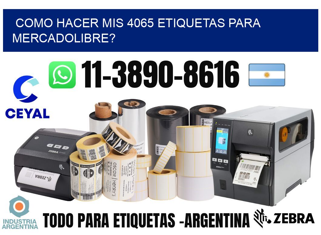 como hacer mis 4065 etiquetas para mercadolibre?