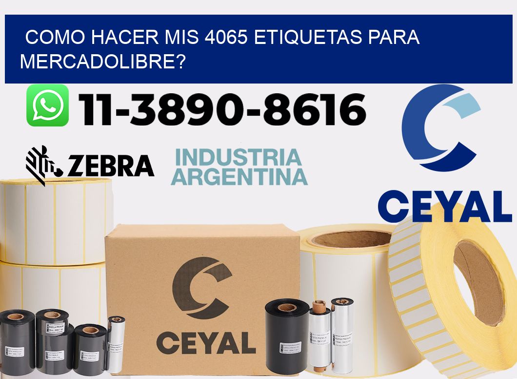 como hacer mis 4065 etiquetas para mercadolibre?
