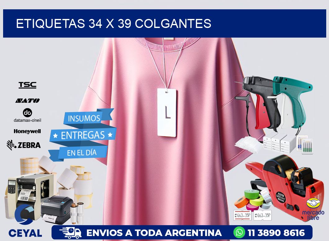 etiquetas 34 x 39 colgantes