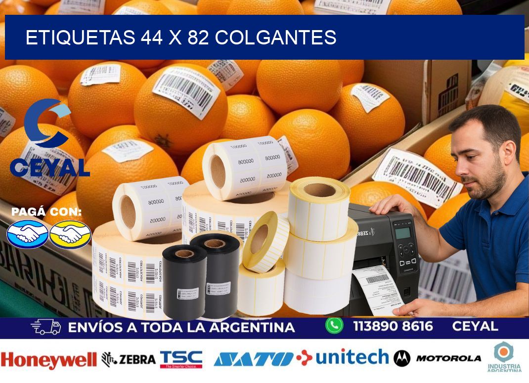 etiquetas 44 x 82 colgantes