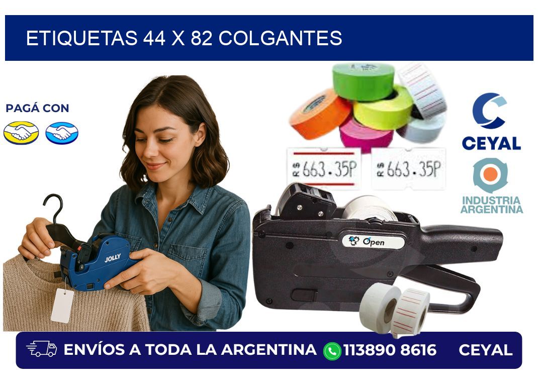 etiquetas 44 x 82 colgantes