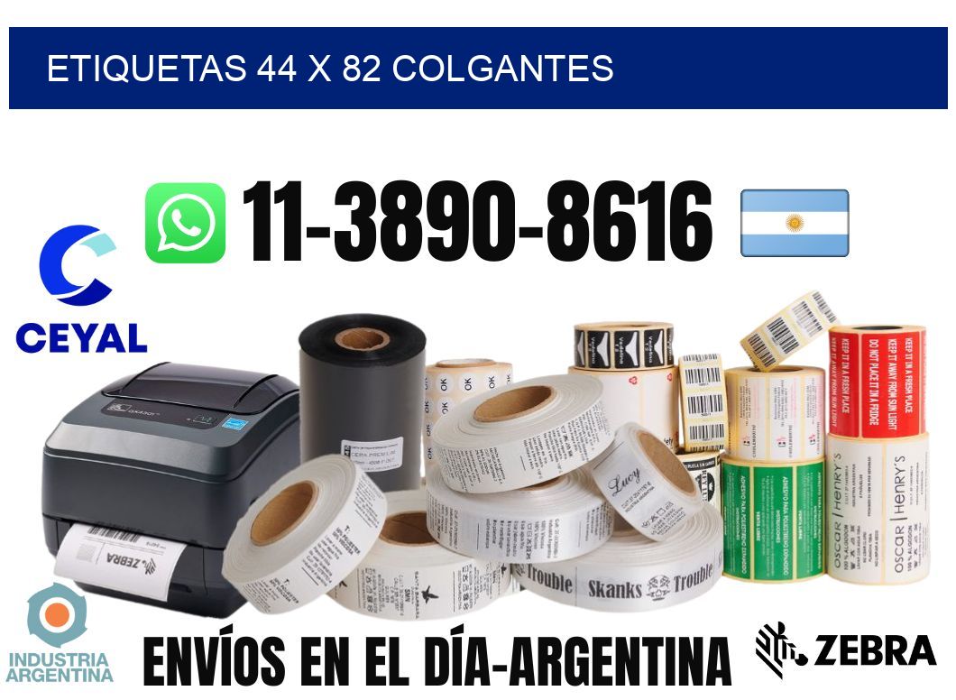 etiquetas 44 x 82 colgantes