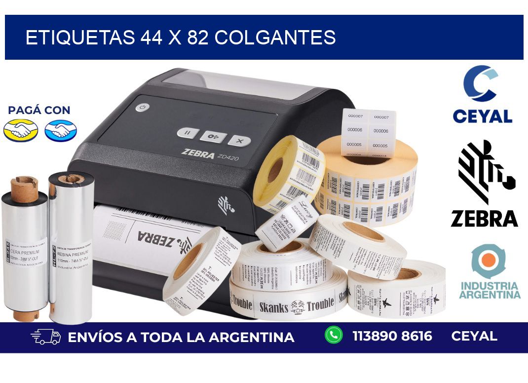etiquetas 44 x 82 colgantes