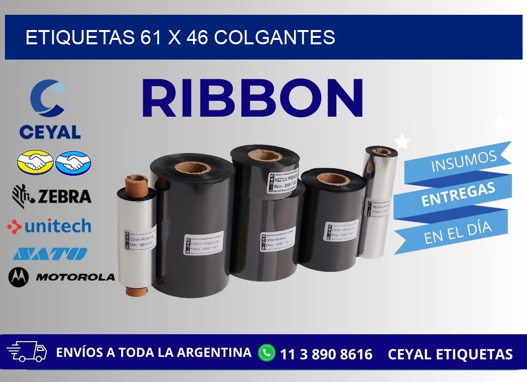 etiquetas 61 x 46 colgantes