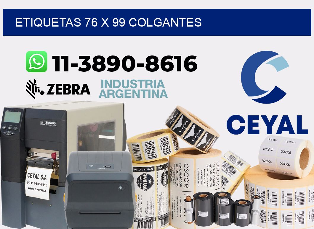 etiquetas 76 x 99 colgantes