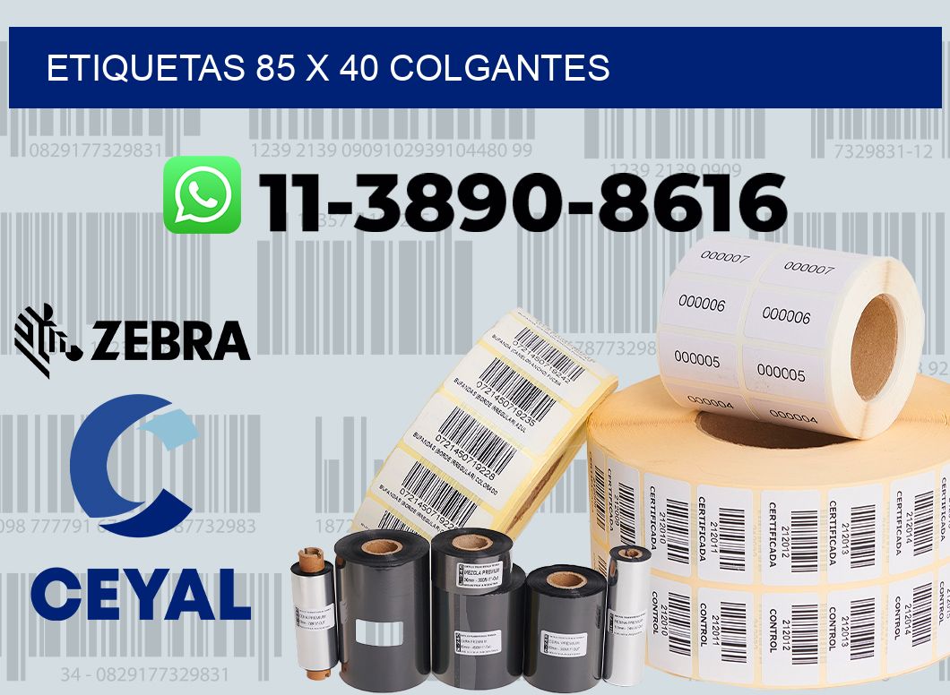 etiquetas 85 x 40 colgantes