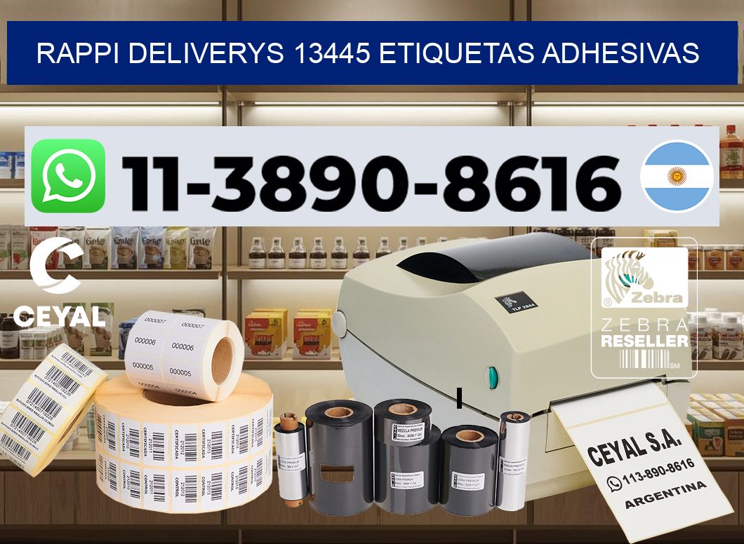 rappi deliverys 13445 etiquetas adhesivas