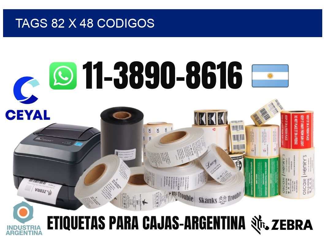 tags 82 x 48 codigos
