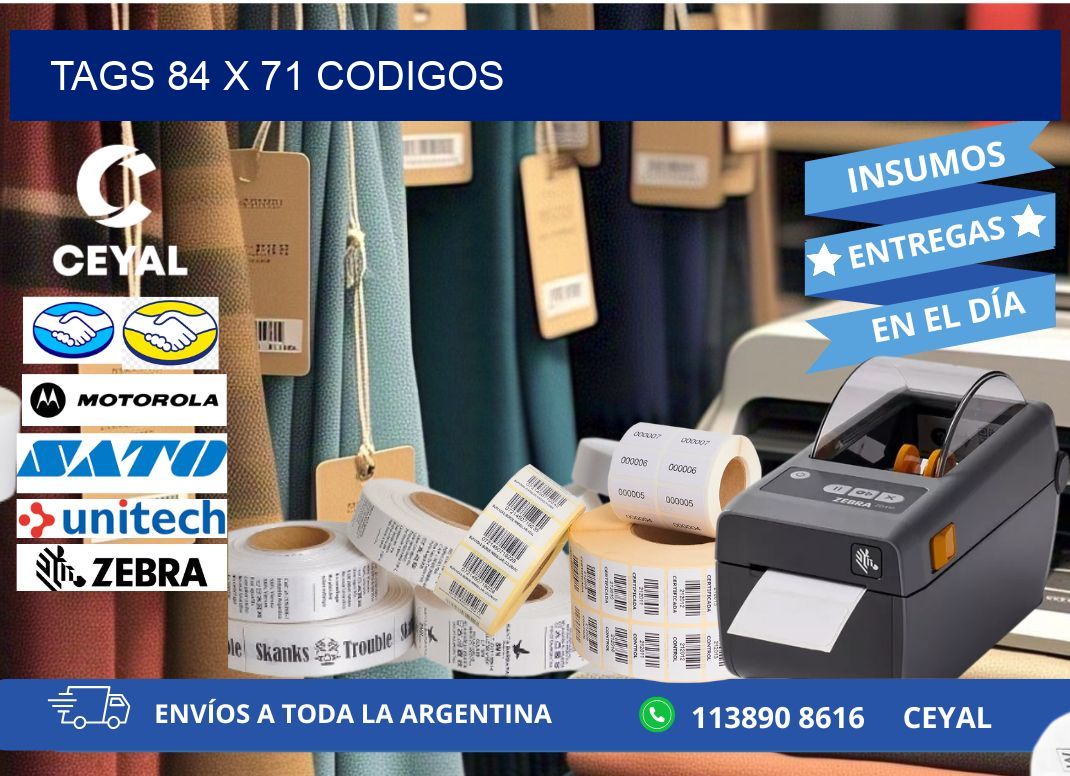 tags 84 x 71 codigos