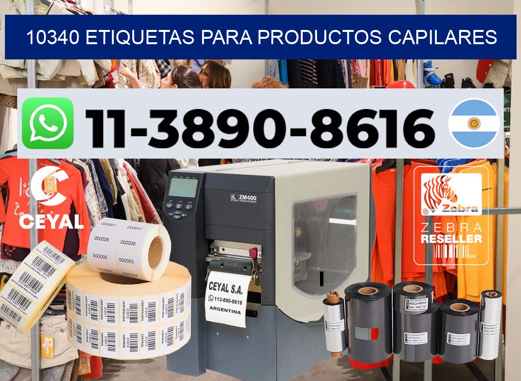 10340 Etiquetas para productos capilares