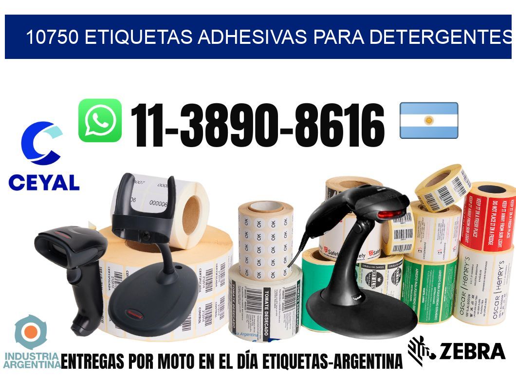 10750 Etiquetas adhesivas para detergentes