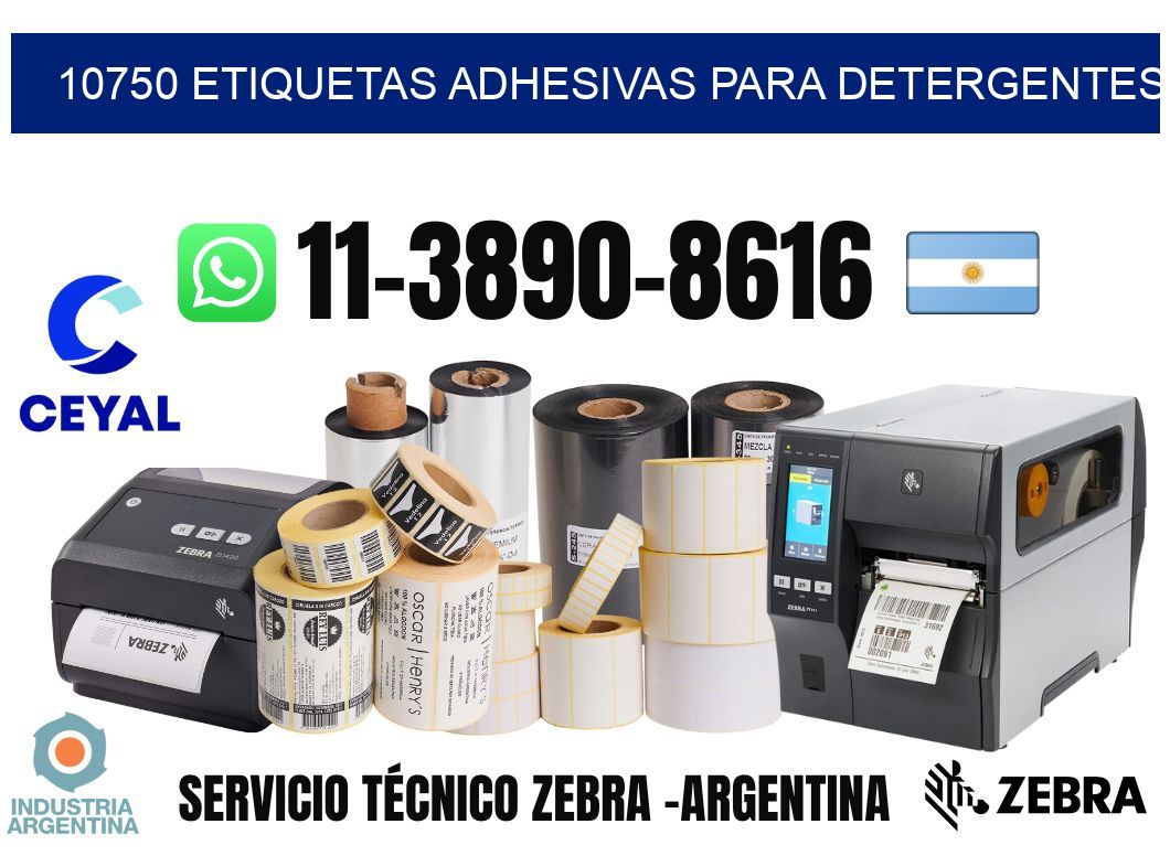 10750 Etiquetas adhesivas para detergentes