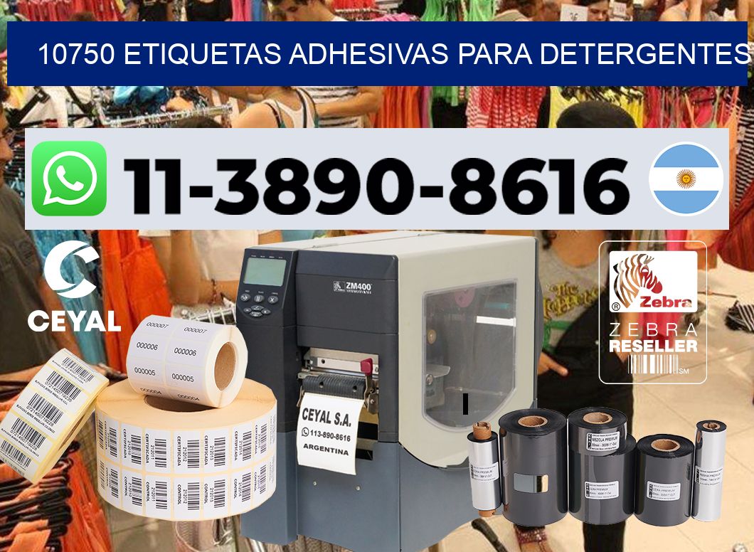 10750 Etiquetas adhesivas para detergentes