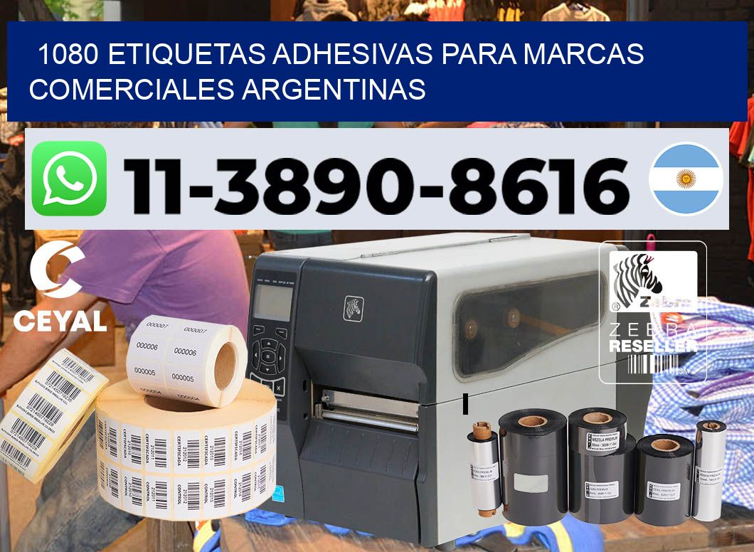 1080 Etiquetas adhesivas para marcas comerciales argentinas