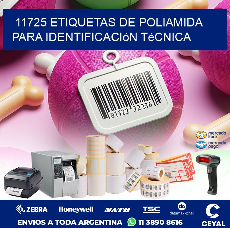 11725 Etiquetas de poliamida para identificación técnica