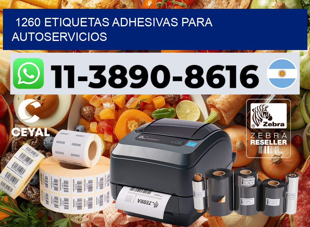 1260 Etiquetas adhesivas para autoservicios