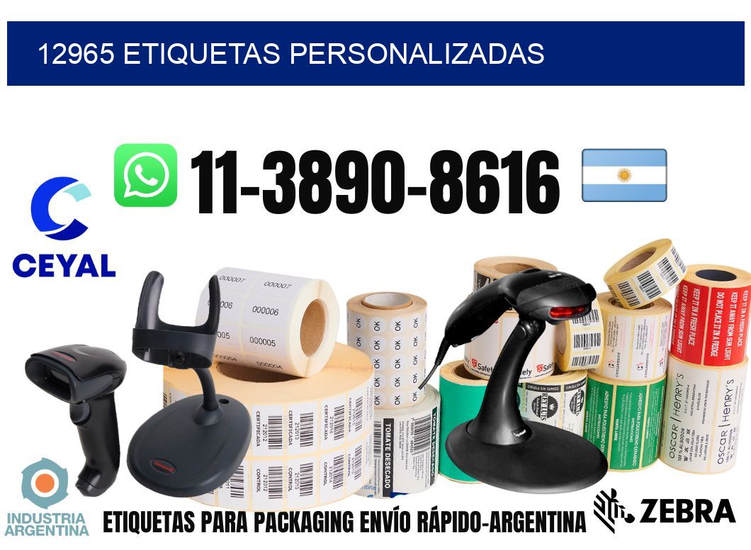 12965 etiquetas personalizadas