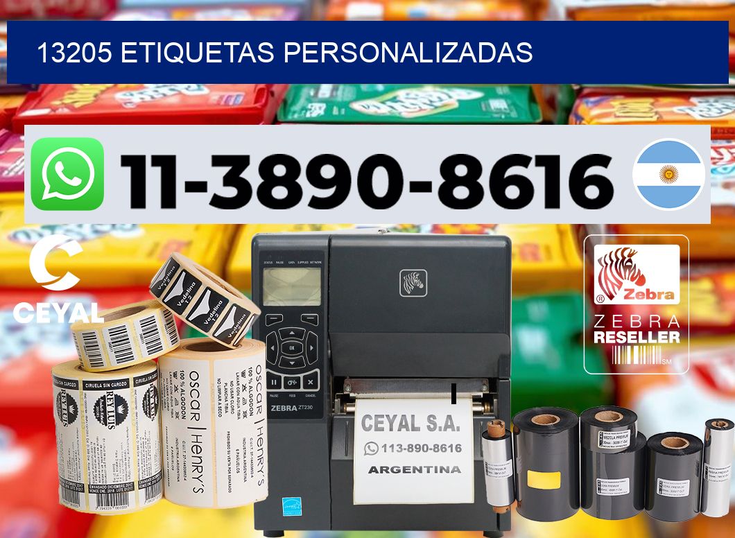 13205 etiquetas personalizadas