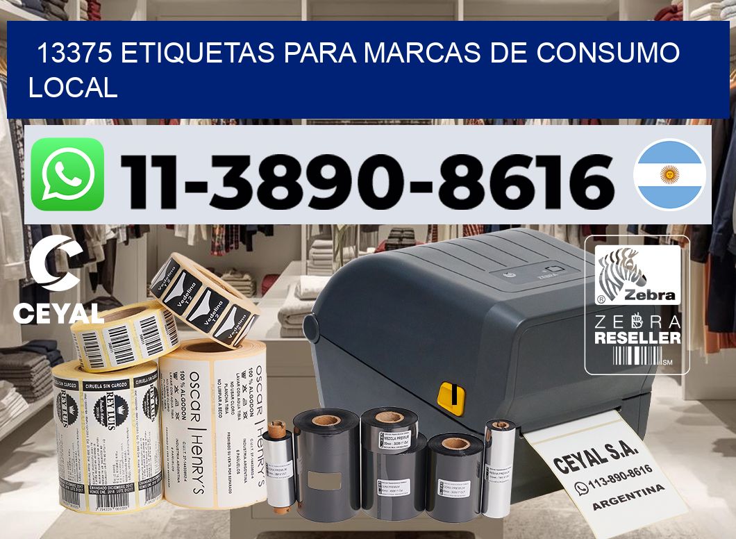 13375 Etiquetas para marcas de consumo local