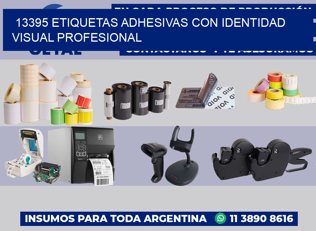 13395 Etiquetas adhesivas con identidad visual profesional