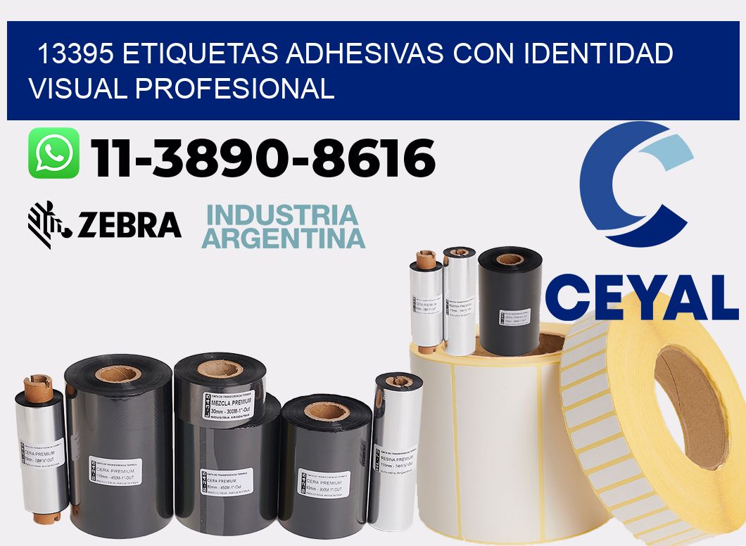 13395 Etiquetas adhesivas con identidad visual profesional