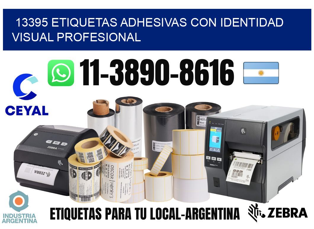 13395 Etiquetas adhesivas con identidad visual profesional