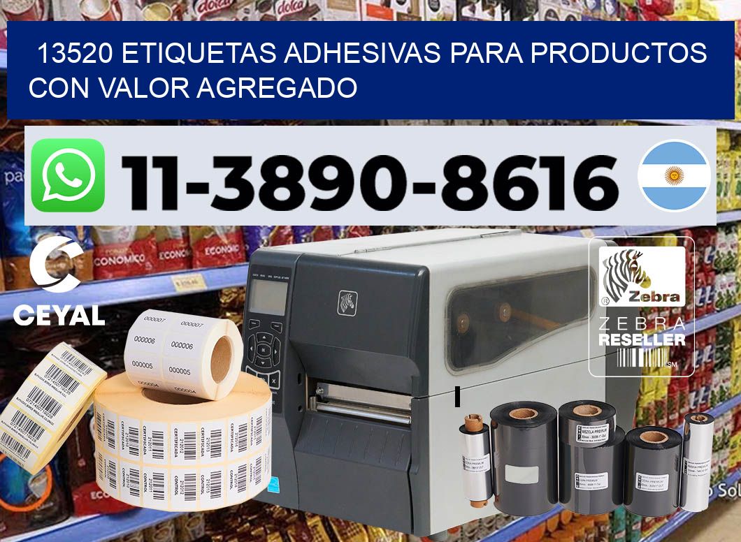 13520 Etiquetas adhesivas para productos con valor agregado