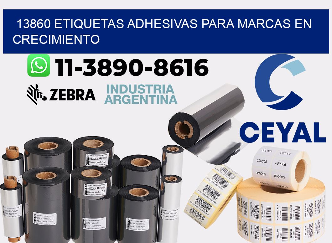 13860 Etiquetas adhesivas para marcas en crecimiento