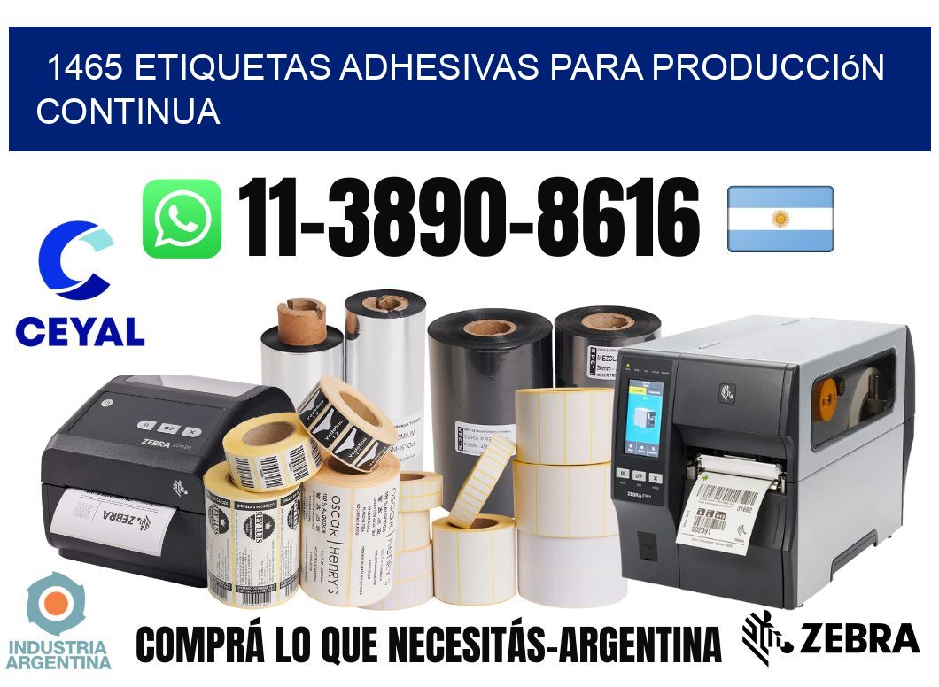 1465 Etiquetas adhesivas para producción continua