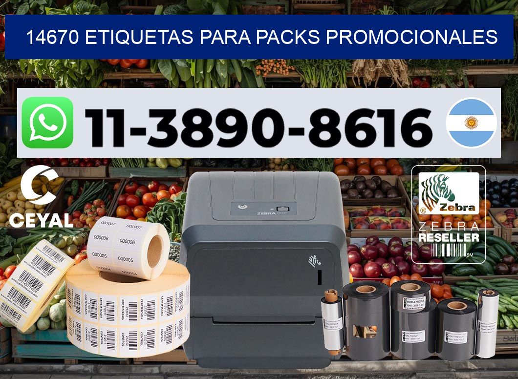 14670 Etiquetas para packs promocionales