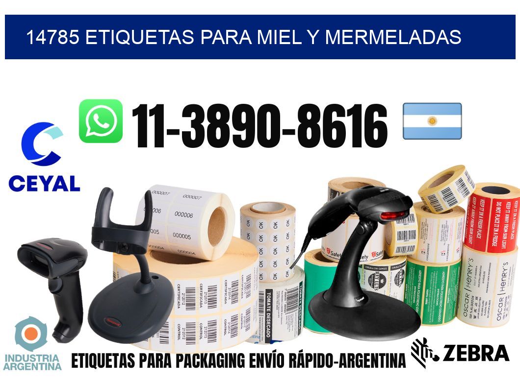 14785 Etiquetas para miel y mermeladas