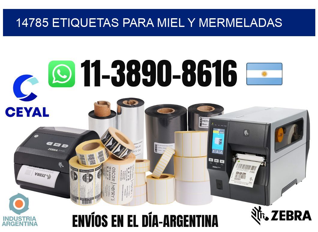 14785 Etiquetas para miel y mermeladas