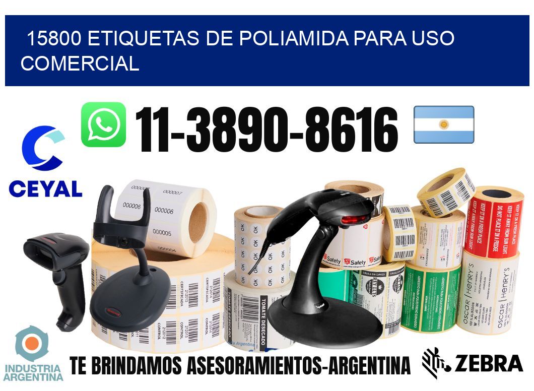 15800 Etiquetas de poliamida para uso comercial