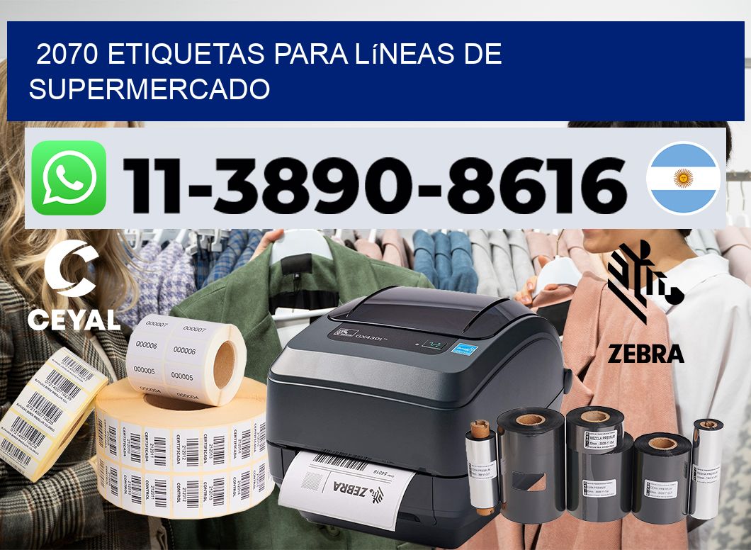 2070 Etiquetas para líneas de supermercado