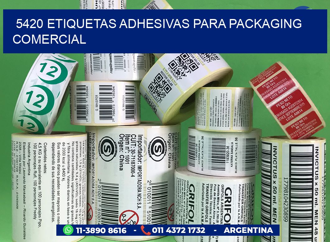 5420 Etiquetas adhesivas para packaging comercial