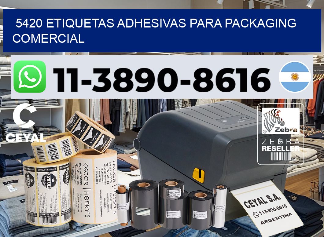 5420 Etiquetas adhesivas para packaging comercial