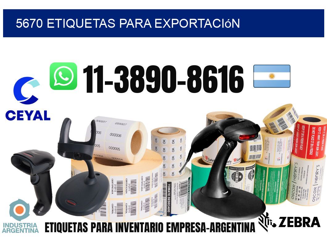 5670 Etiquetas para exportación